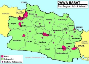 Peta Administratif Jawa Barat